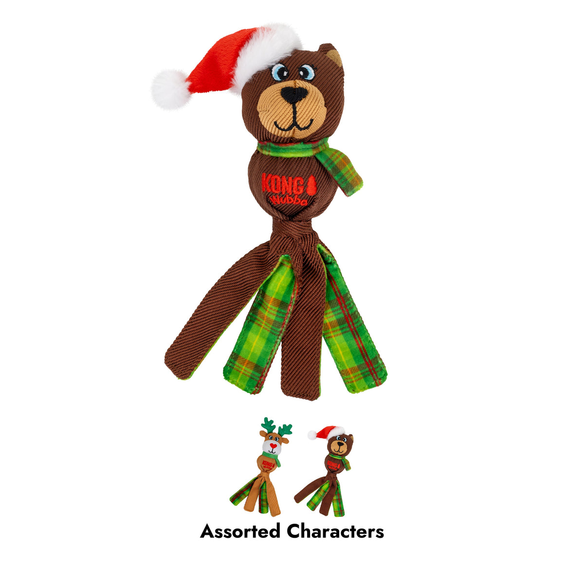 KONG Holiday Wubba Assorted Small, Christmas dog toy