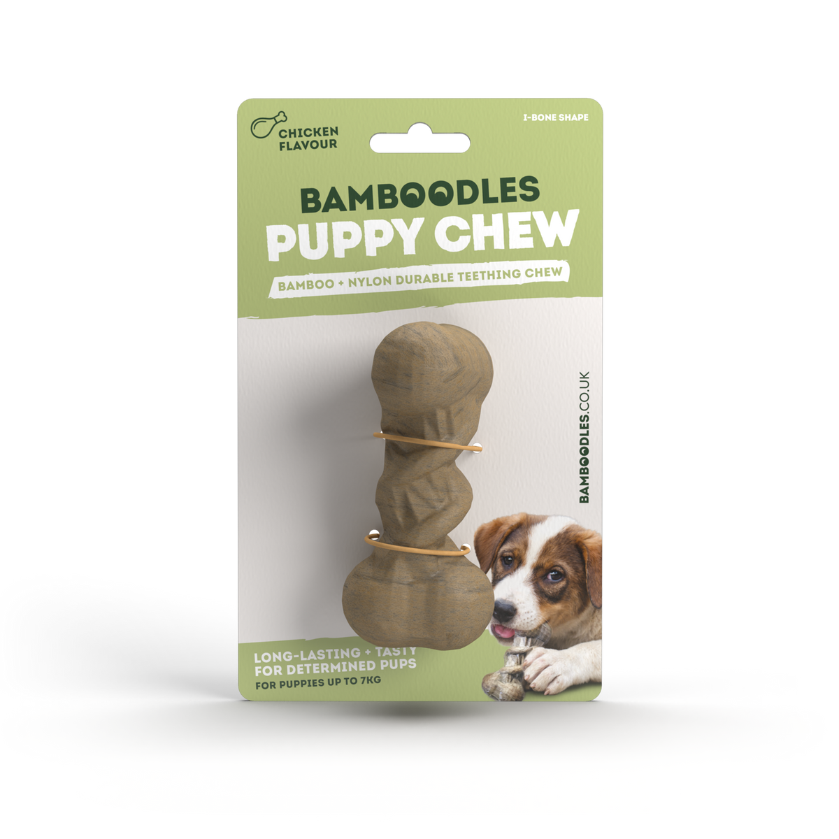 Bamboodles Puppy Chew chicken flavour, single bone in pack