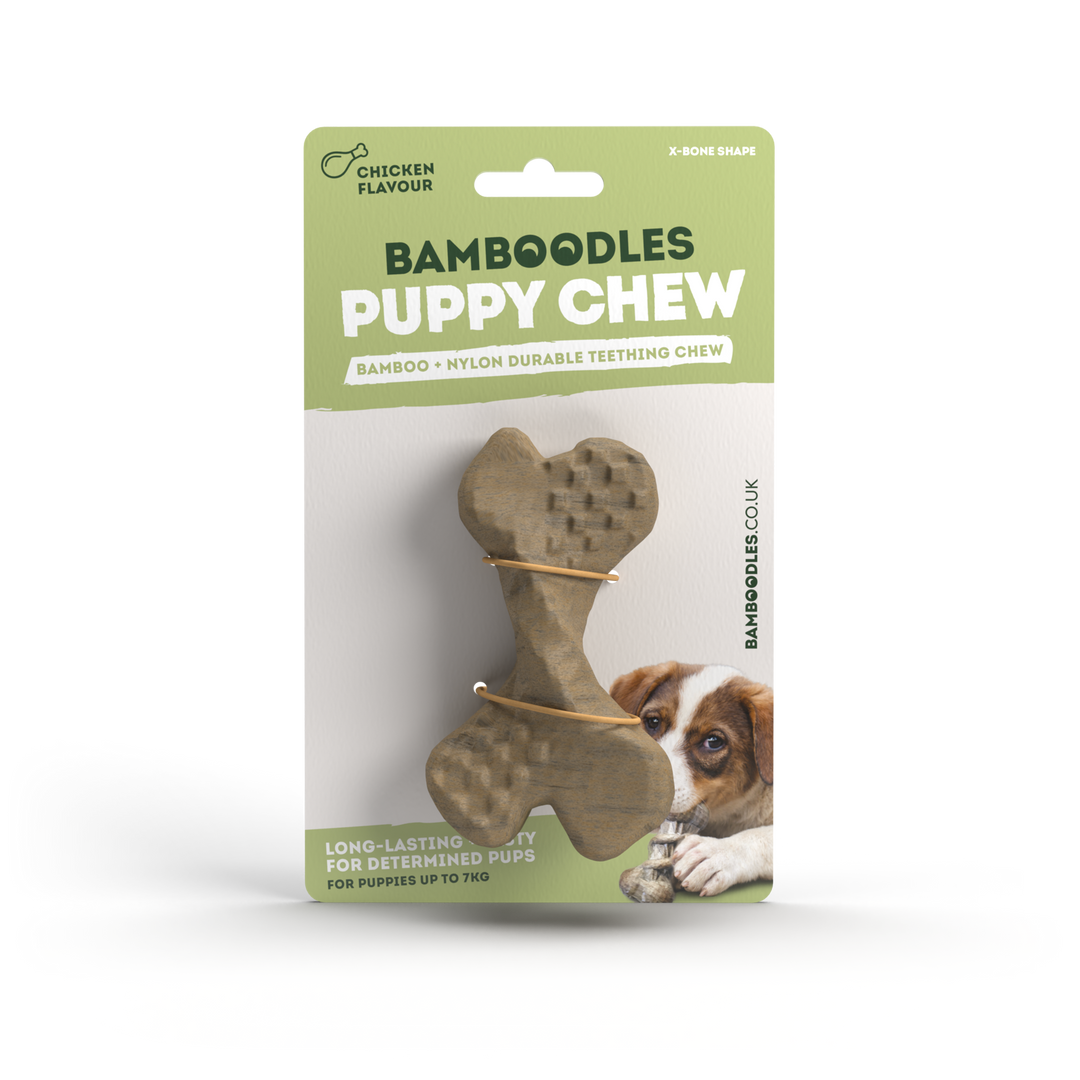 Bamboodles Puppy Chew chicken flavour, X bone in pack