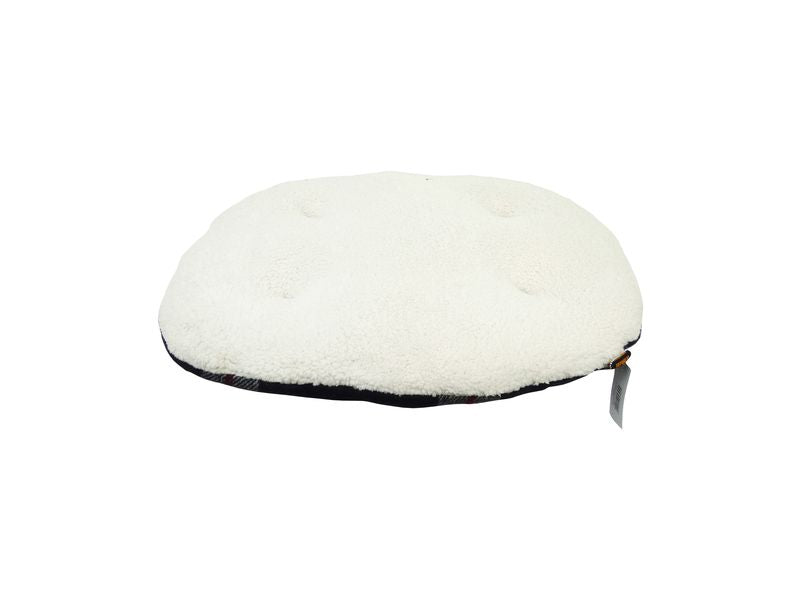 Republic of Pet Black Tartan Wool &amp; Sherpa Cushion 40cm (Dog) 