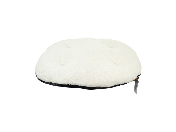Republic of Pet Black Tartan Wool &amp; Sherpa Cushion 40cm (Dog) 