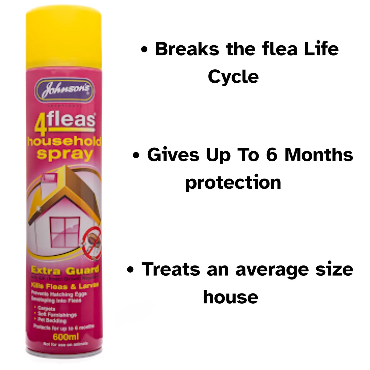 Johnsons 4fleas Household Spray 600ml, view 2