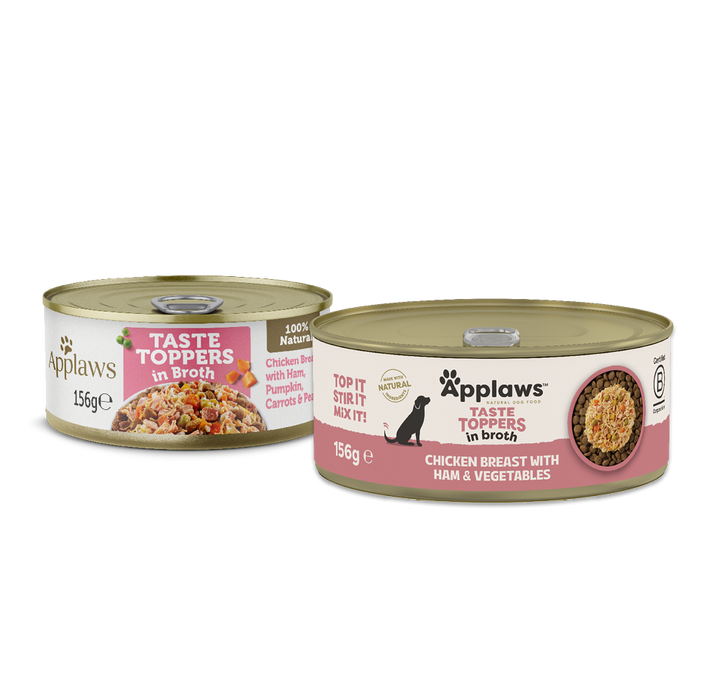Applaws Taste Toppers Chicken with Ham and Vegetables Dog Food 156g