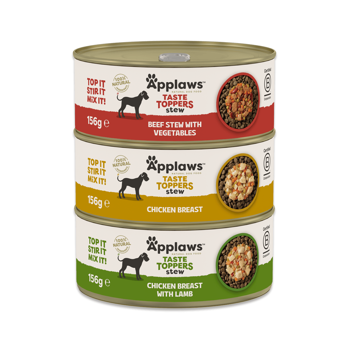 Applaws Taste Toppers Stew Variety Dog Food 8x156g, view 2