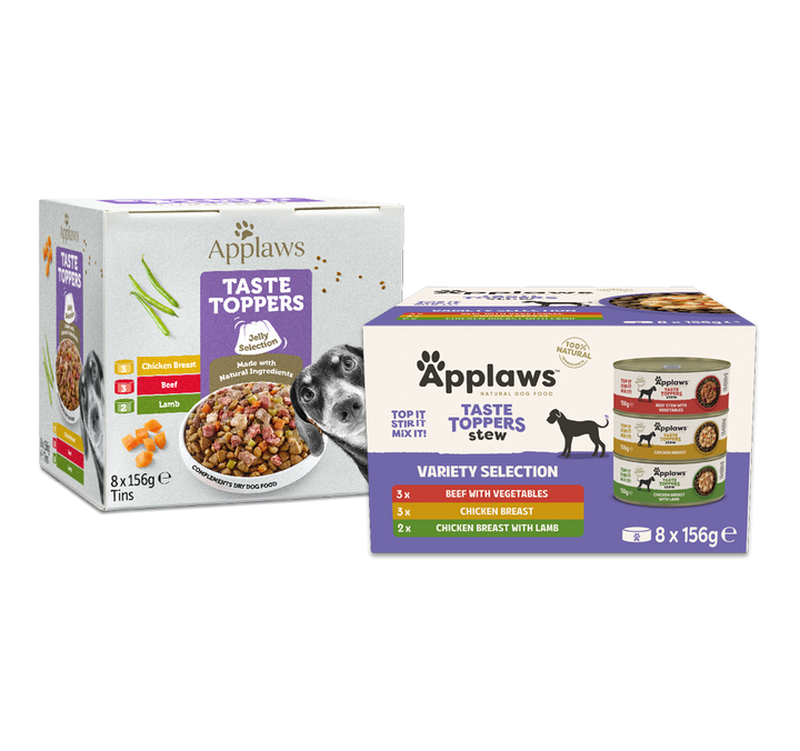 Applaws Taste Toppers Stew Variety Dog Food 8x156g
