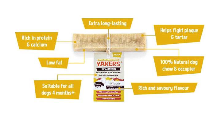 Yakers Peanut Butter (Extra Large) Dog Treat, view 3