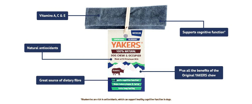 Yakers Blueberry (Medium) Dog Treat, view 3