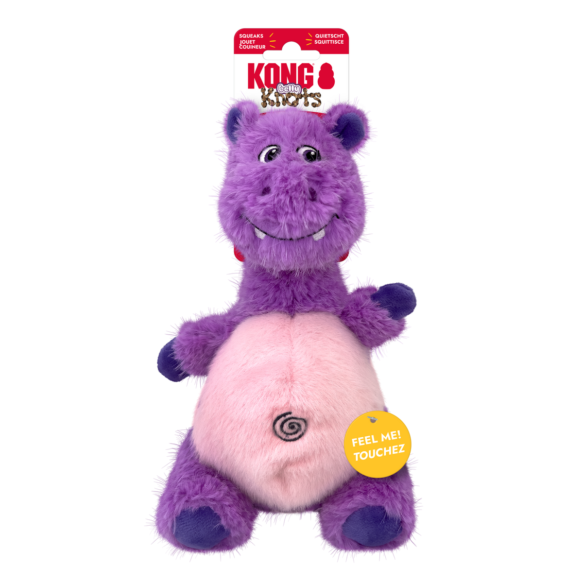 KONG Knots Belly Hippo Medium/Large, in packaging