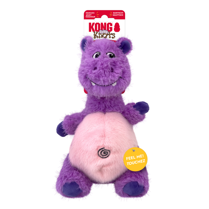 KONG Knots Belly Hippo Medium/Large, in packaging
