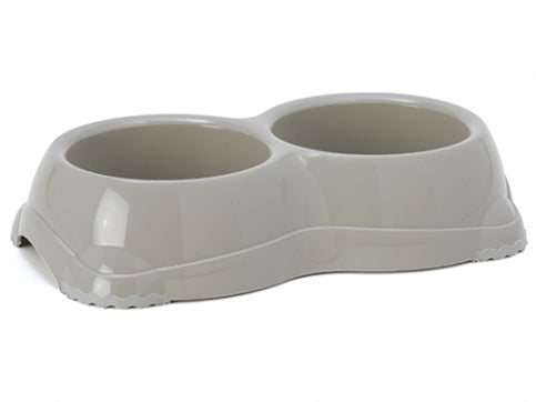 Moderna Smarty Plastic Twin Bowl 2X645ML Grey 