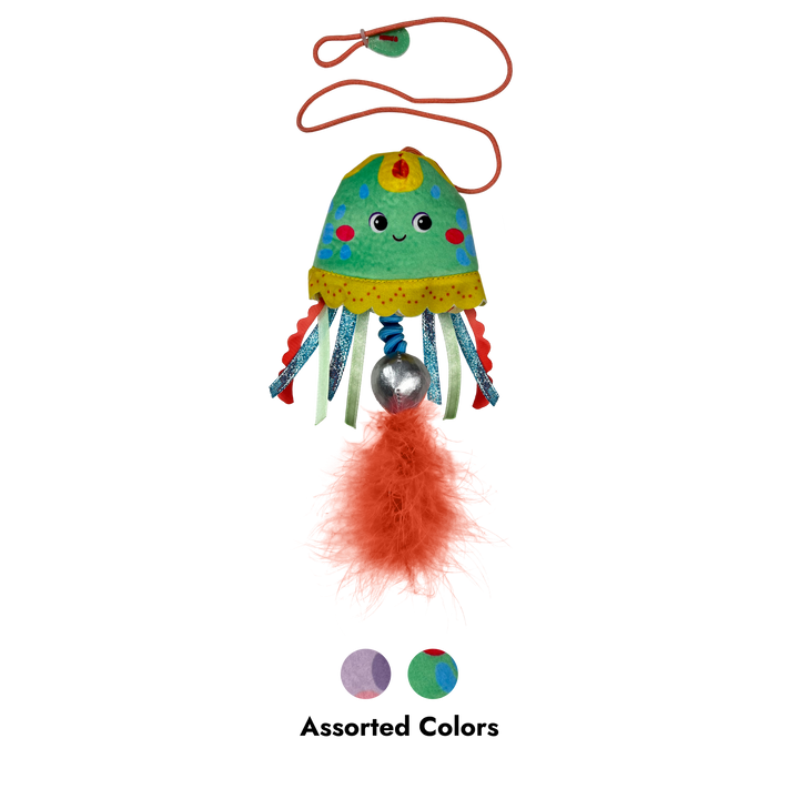 KONG Cat Teaser Jellyfish Assorted, assorted colours