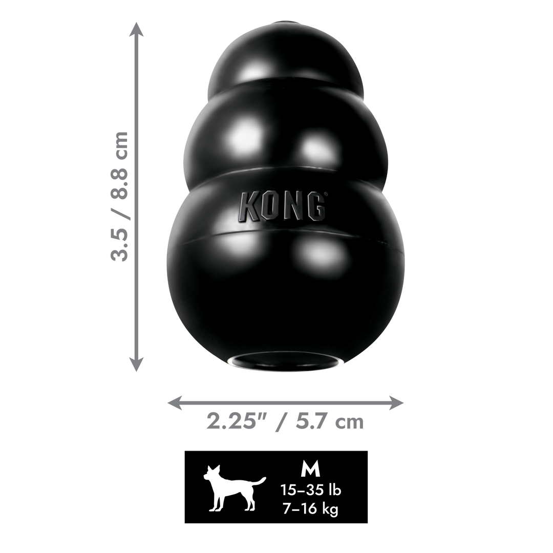 KONG Extreme Toy Black - Medium, dimensions