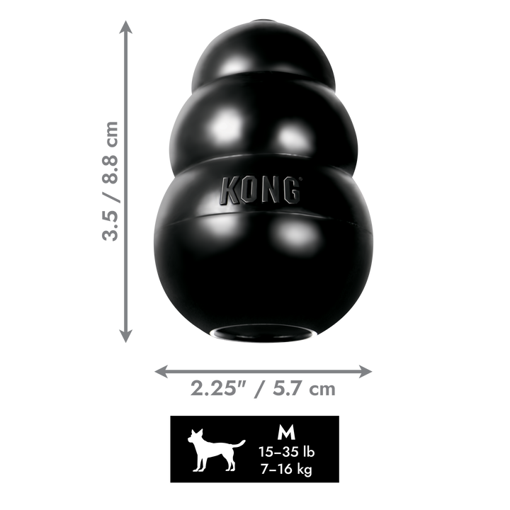KONG Extreme Toy Black - Medium, dimensions