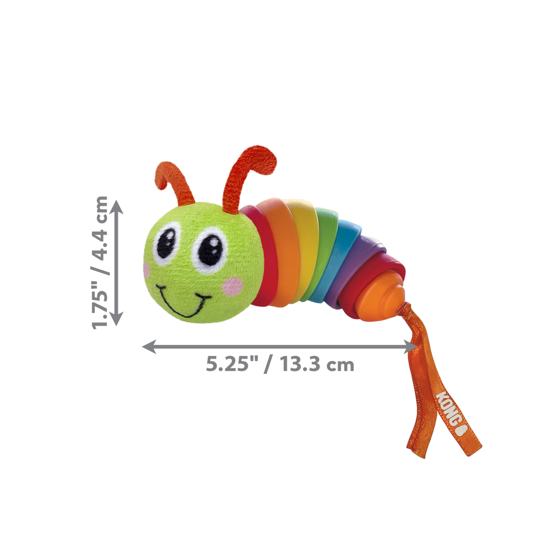 KONG Cat Bat-A-Bout Clackz Caterpillar, dimensions