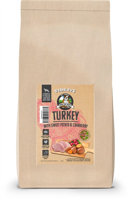 Stanleys Grain Free Turkey Large Breed 12kg