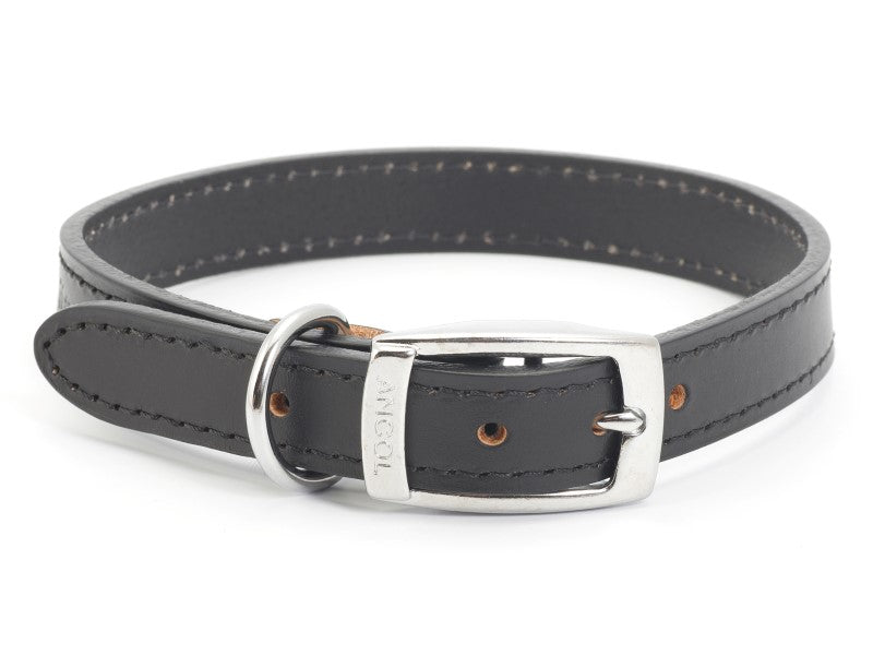 Ancol Sewn Lined Collar Black 46cm Size 4 (Dog) 