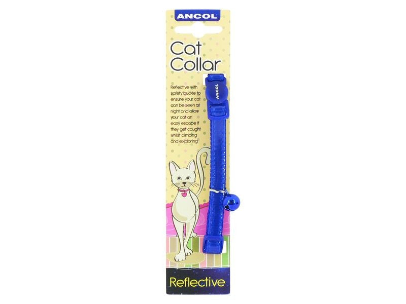 Ancol Gloss Reflective Cat Collar Blue