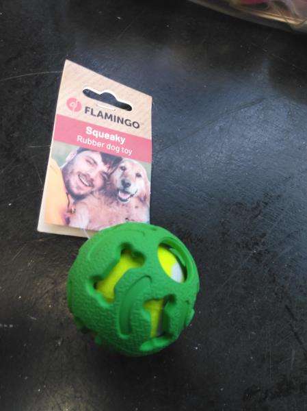 Flamingo Squeaky Rubber Dog Toy