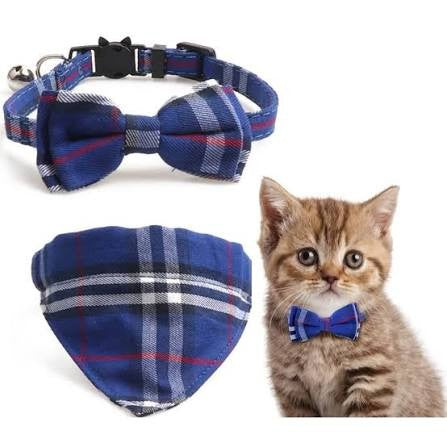 Nobby Cat Collar Bandanna, Blue