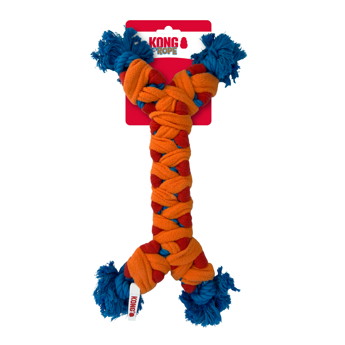 KONG Rope Rally Bone Medium Dog Chew Toy, in packaging