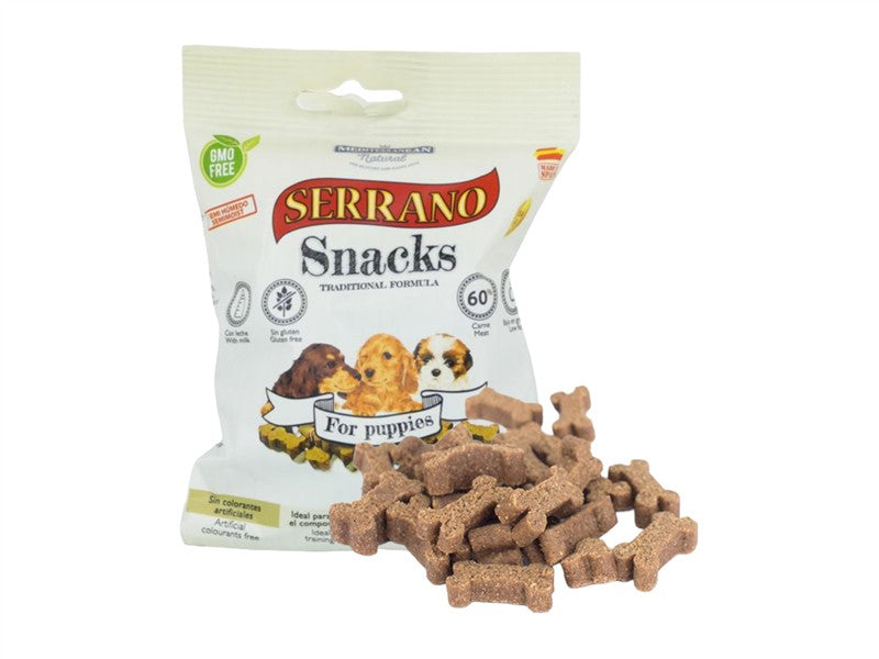 Mediterranean Serrano Snack Puppy 85g Display 