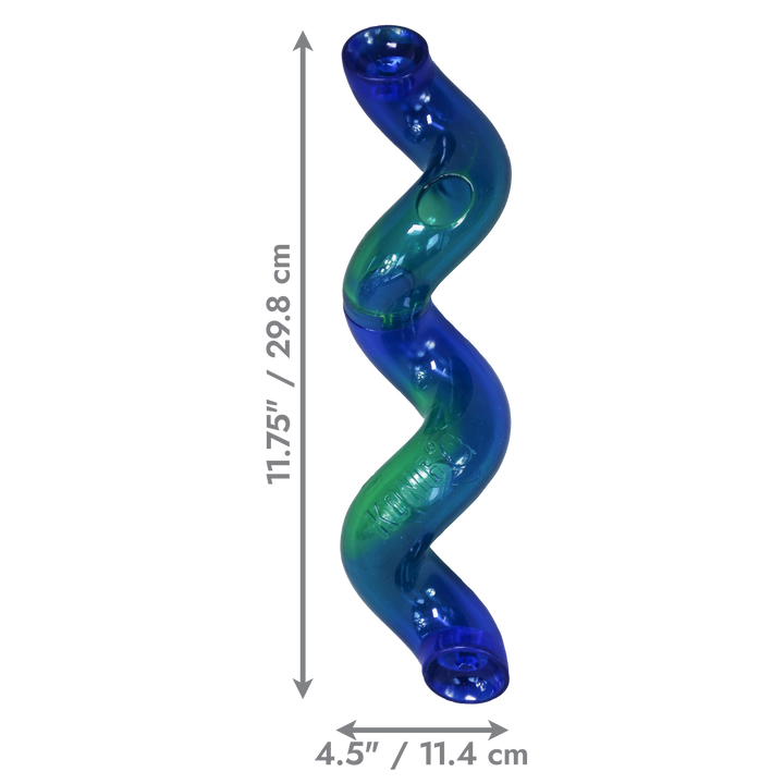 KONG Treat Spiral Stick Astd Large Dog Toy, dimensions