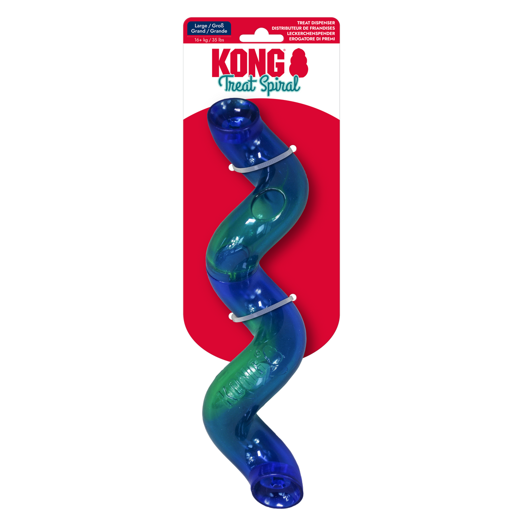KONG Treat Spiral Stick Astd Large Dog Toy, in packaging