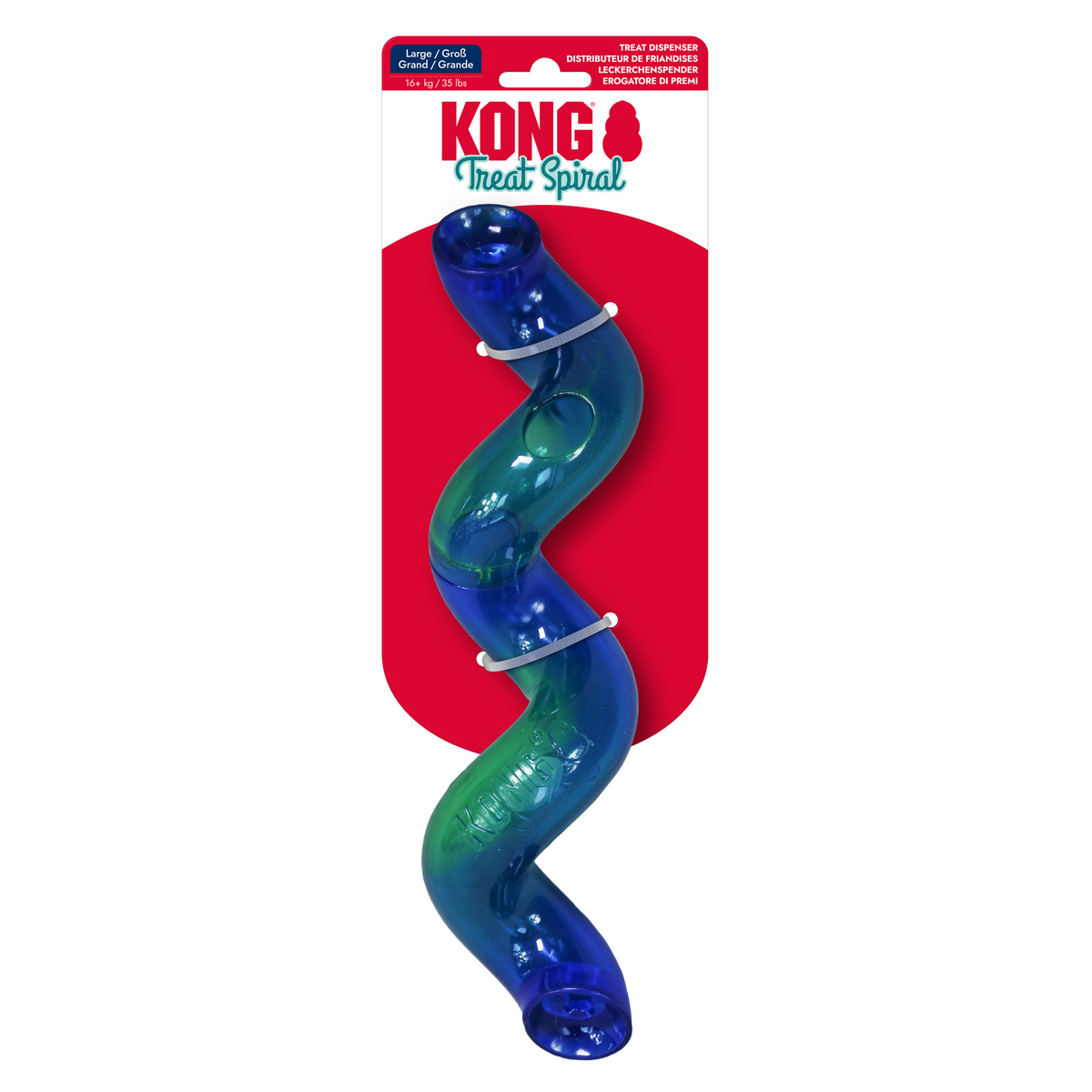 KONG Treat Spiral Stick Astd Large Dog Toy, in packaging