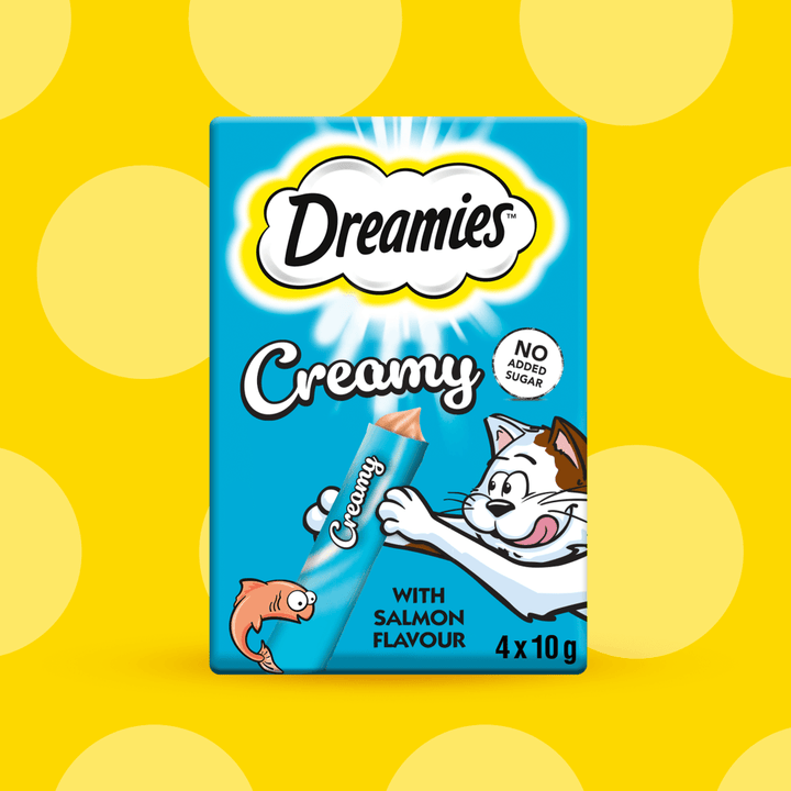 Dreamies Creamy Cat Treats with Salmon 4x10g, view 6