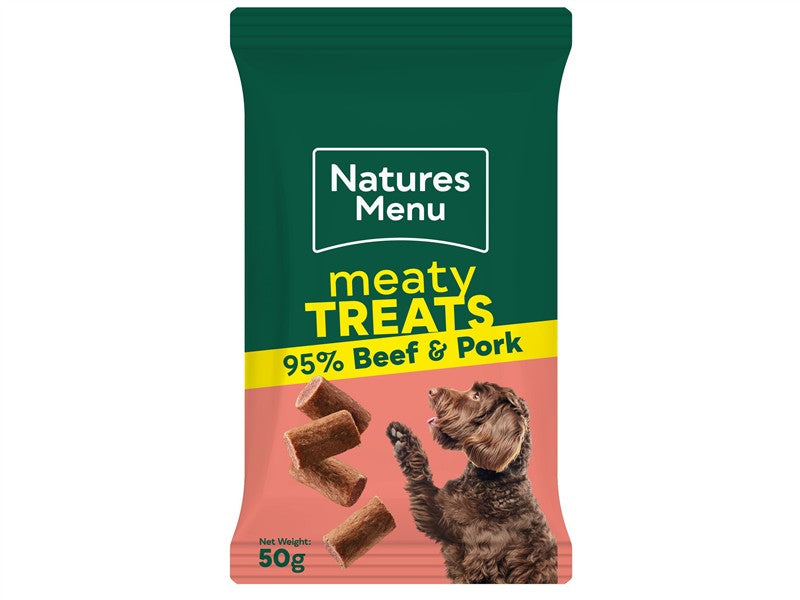 Natures Menu Dog Treat Beef &amp; Pork 50g 
