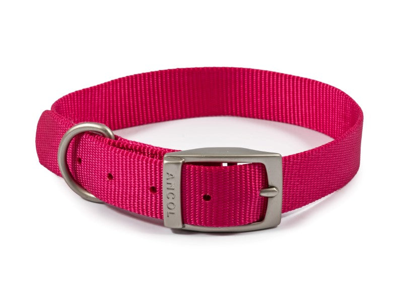 Ancol Viva Nylon Collar Raspberry 51cm Size 5 
