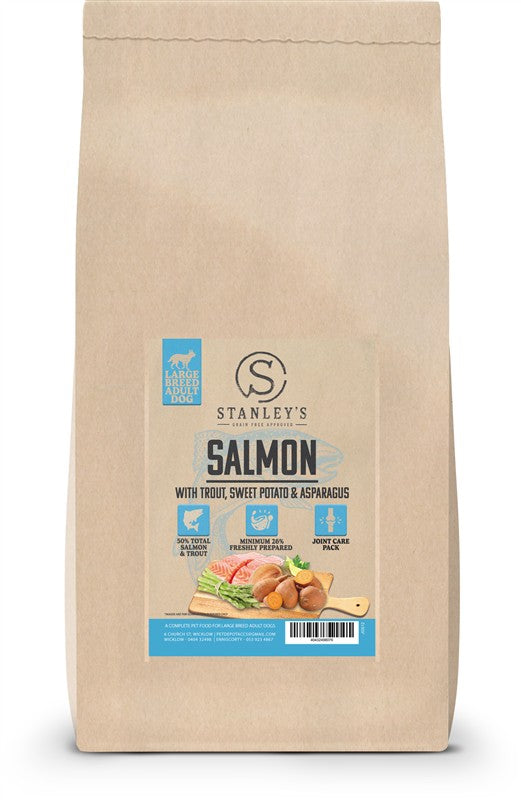 Stanleys Grain Free Large Breed Adult Salmon 12Kg