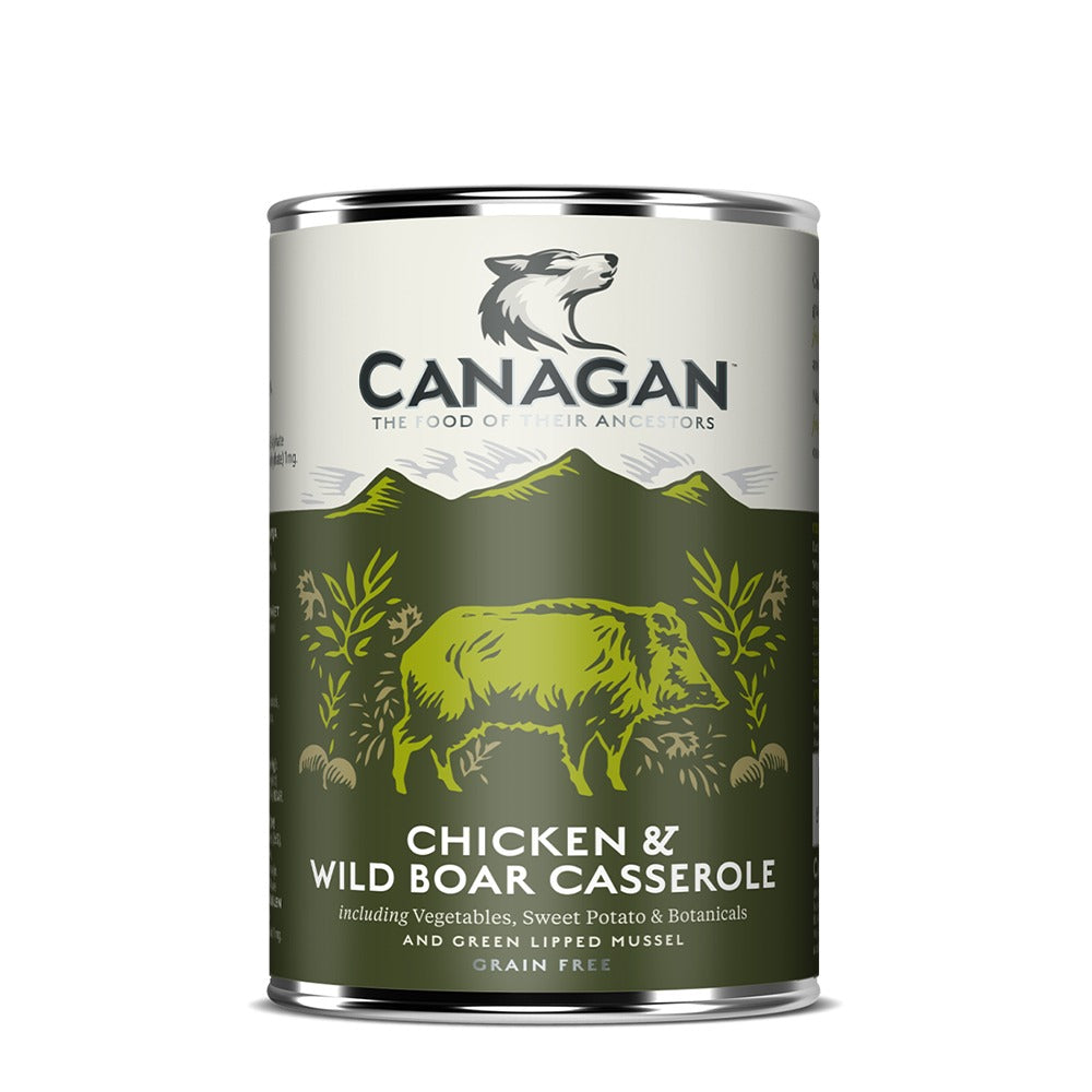 Canagan Chicken and Wild Boar Casserole 400g can for dogs