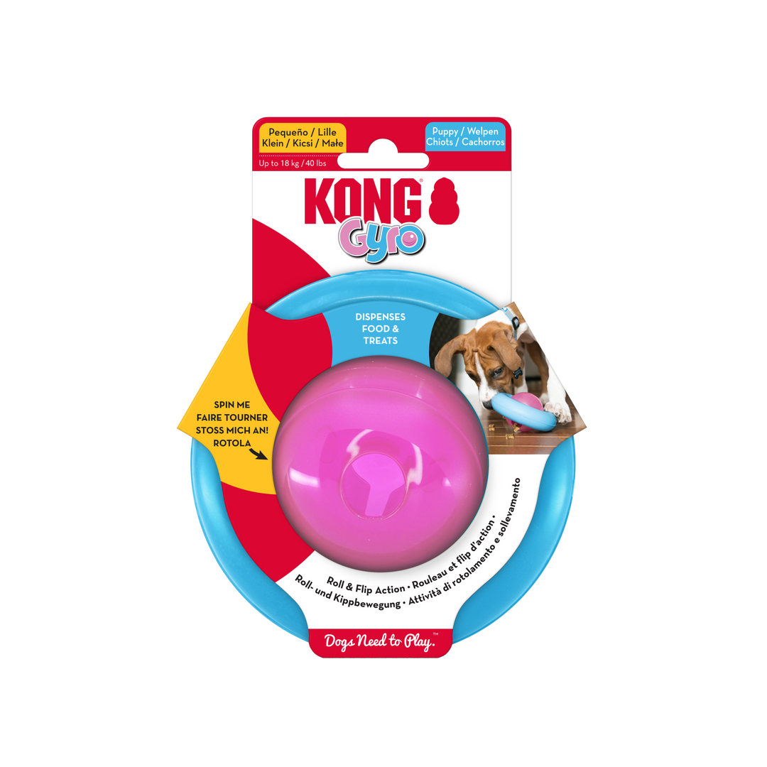 KONG Puppy Gyro Assorted Small, in packaging