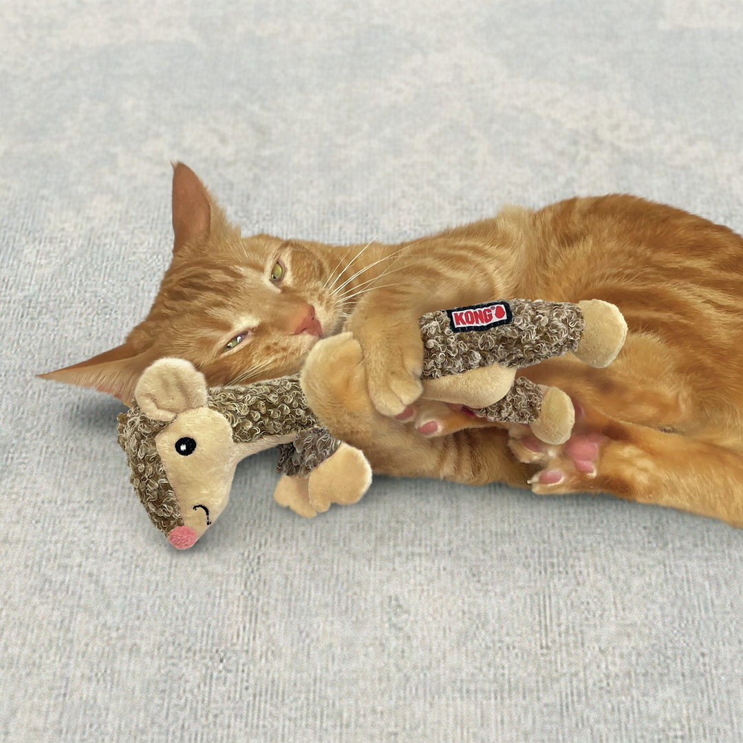 KONG Cat Luvs Mouse, in use