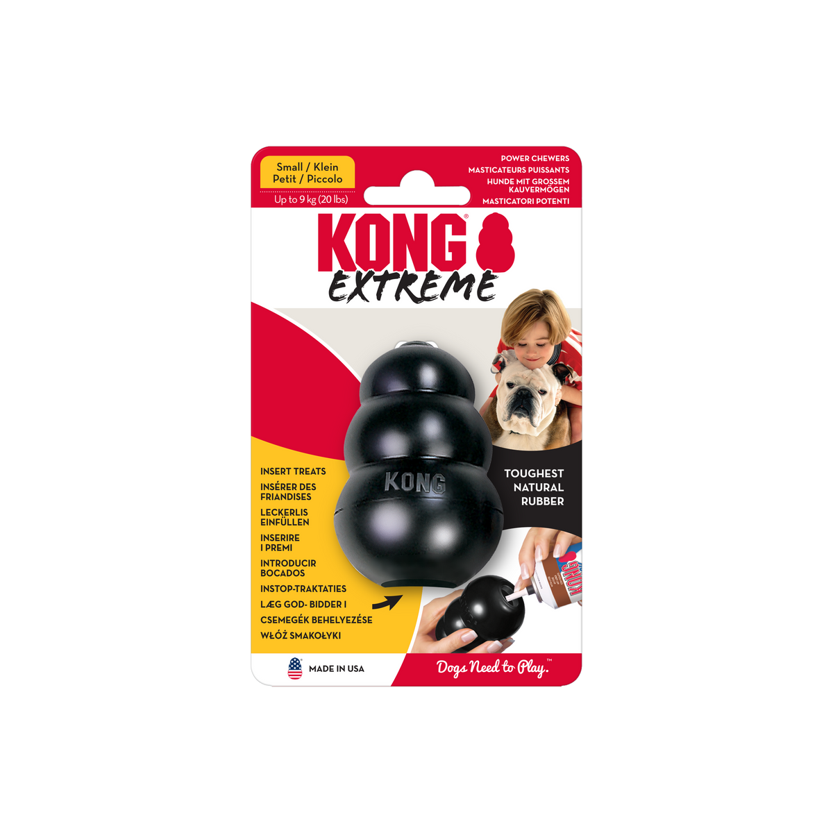 KONG Toy Extreme Black-Small, in packaging