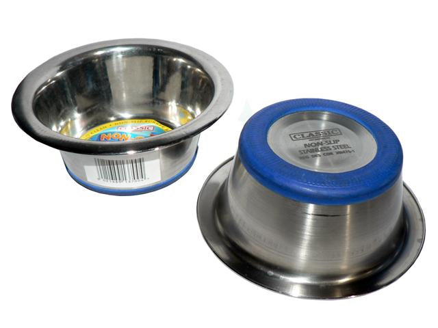 Classic Stainless Steel Non Slip Dish 240ml 10cm (Dog) 