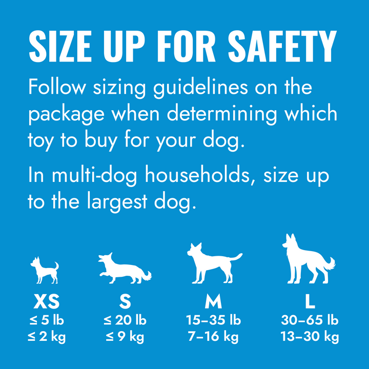 KONG Puppy Large Pink/Blue, sizing guide