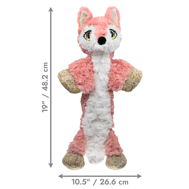 KONG Low Stuff Flopzie Fox Medium Dog Toy, dimensions