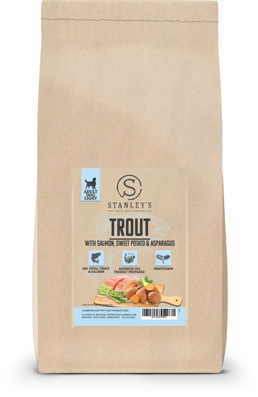 Stanleys Grain Free Adult Dog Trout Light 12kg