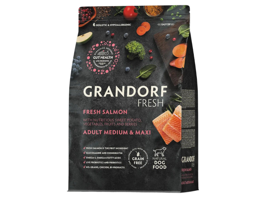 Grandorf Grain Free Medium And Maxi Fresh Salmon 10kg | Petshop Near Me
