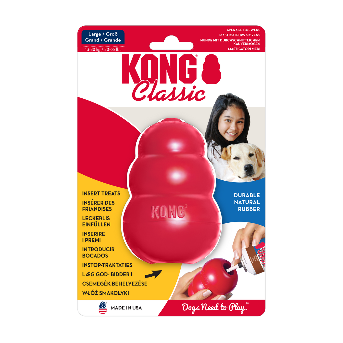 KONG Classic Toy Red - Large, in packaging