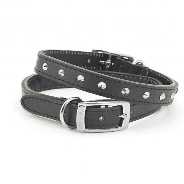 Ancol Pet Products Limited Heritage Leather Sewn/studded Collar Black 60cm/24` Sz 7
