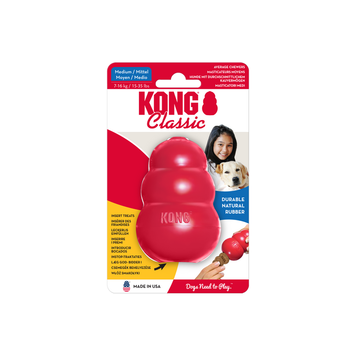 KONG Classic Toy Red - Medium, in packaging