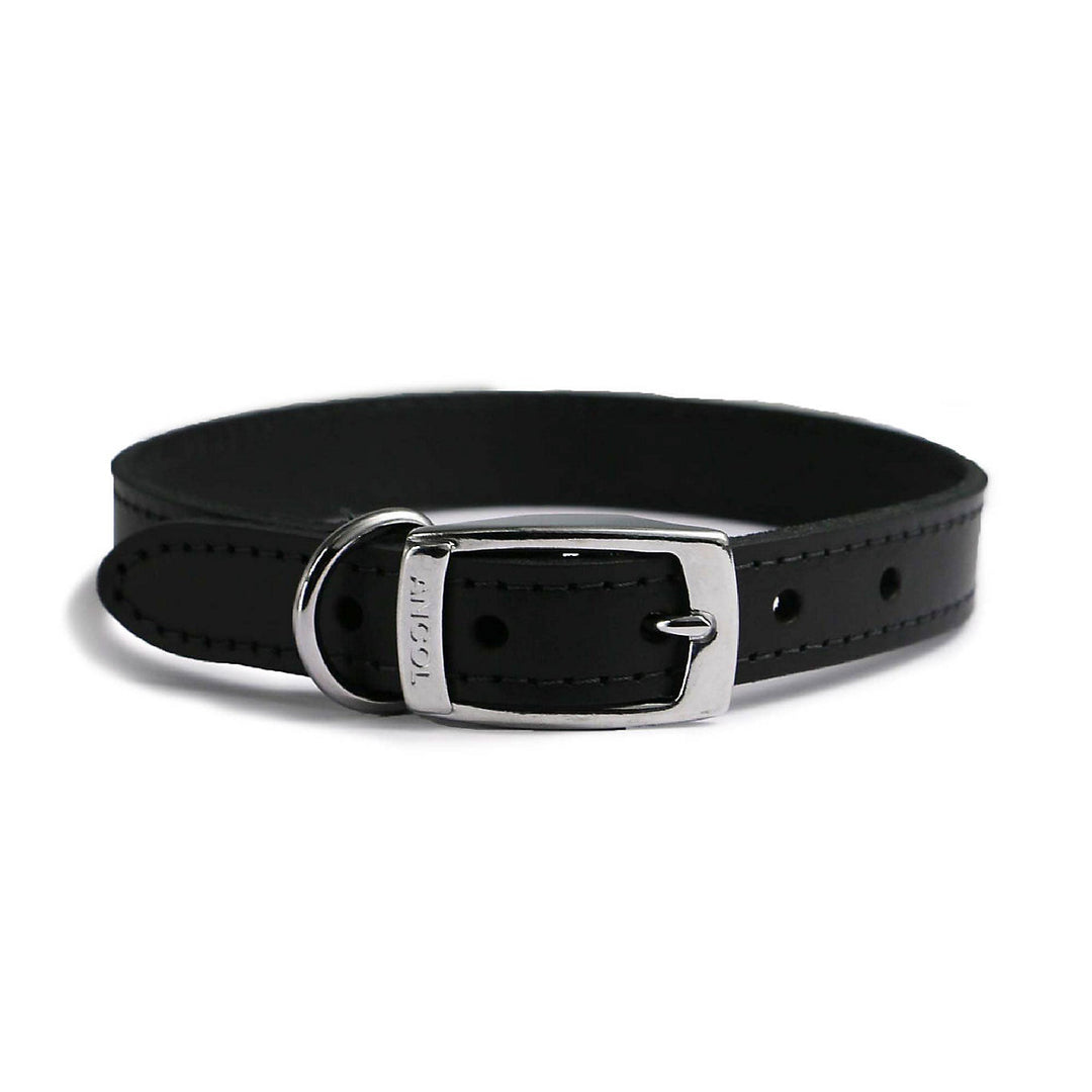 Ancol Sewn Lined Collar Black 36cm Size 2 (Dog) 