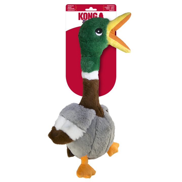 KONG Shakers Honker Duck Large Dog Toy, in packaging