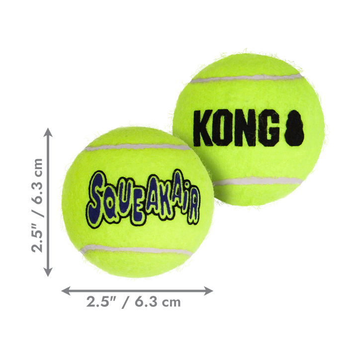KONG Air Sq Tennis Ball Medium 3 pack, dimensions