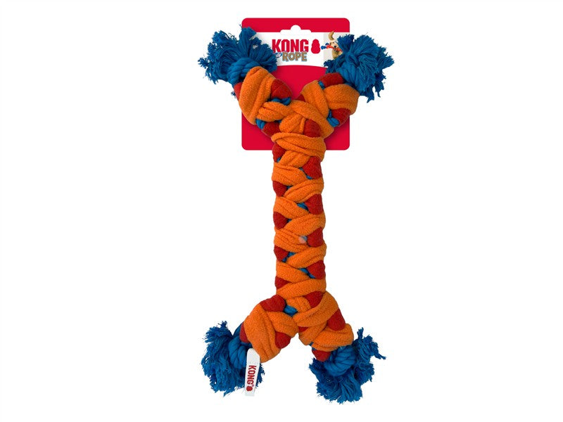 KONG Rope Rally Bone Medium Dog Chew Toy 