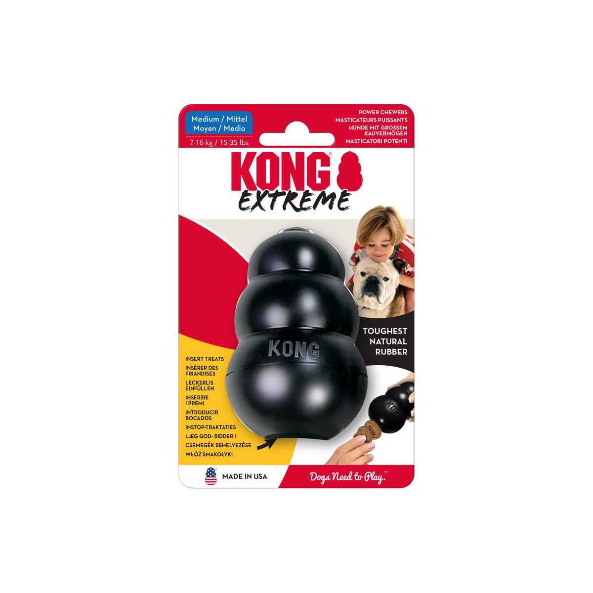 KONG Extreme Toy Black - Medium, in packaging