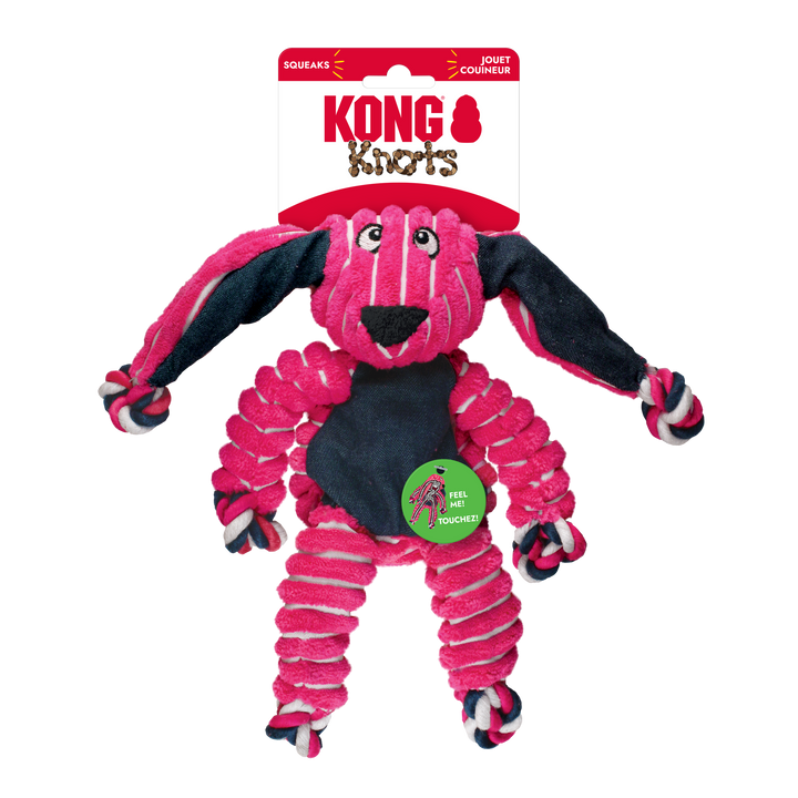 KONG Floppy Knots Bunny Small/Medium, in packaging